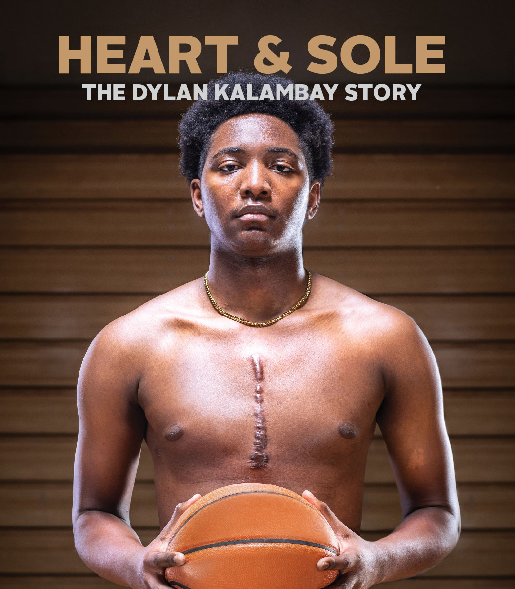 poster of Dylan Kalambay holding basketball