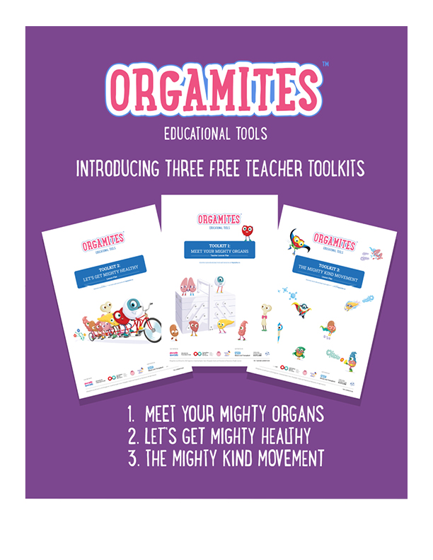 ad for orgamites educational toolkits