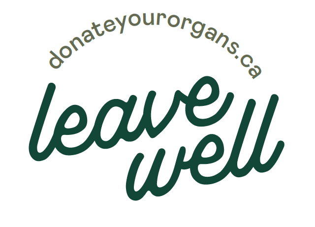 a logo with the words Leave Well and donateyourorgans.ca